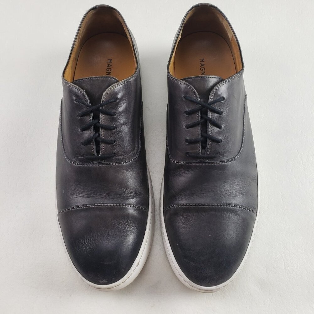 Magnanni Warwick Hybrid Oxford Sneaker Mens 10 Gray Leather Lace Up Casual Shoe - Picture 3 of 14